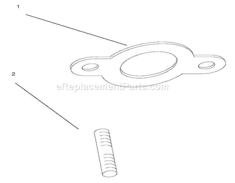 Exhaust Diagram and Parts List for 72108 200000001-200999999 - 2000 Toro Lawn Tractor