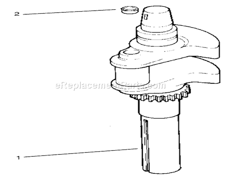 Crankshaft Diagram and Parts List for 72108 200000001-200999999 - 2000 Toro Lawn Tractor