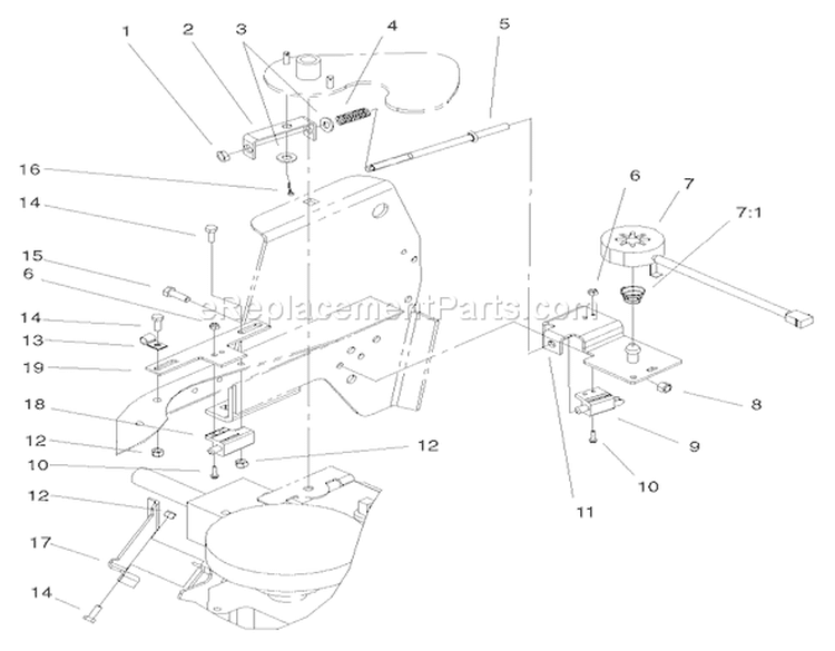 Cruise Control Assembly Diagram and Parts List for 72108 200000001-200999999 - 2000 Toro Lawn Tractor