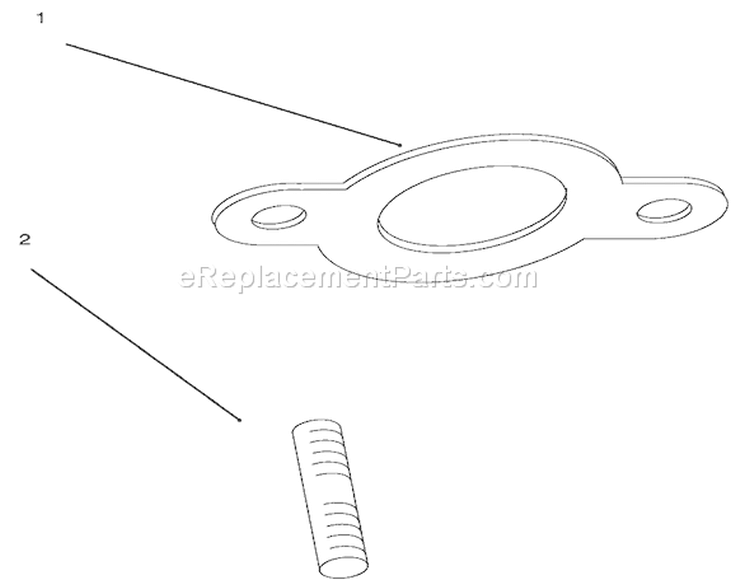 Exhaust Diagram and Parts List for 72108 220000001-220999999 - 2002 Toro Lawn Tractor