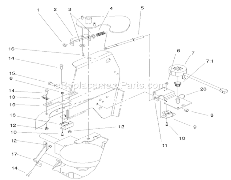 Cruise Control Assembly Diagram and Parts List for 72108 220000001-220999999 - 2002 Toro Lawn Tractor