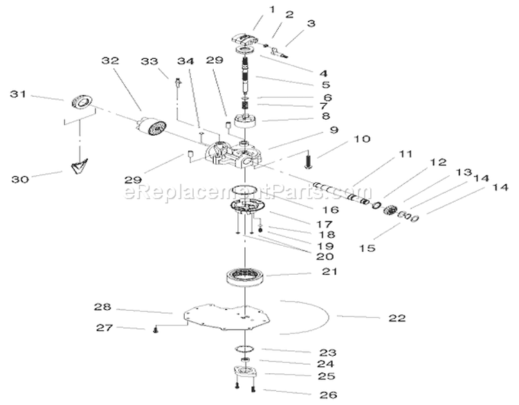 Cylinder Block Assembly Diagram and Parts List for 72108 220000001-220999999 - 2002 Toro Lawn Tractor