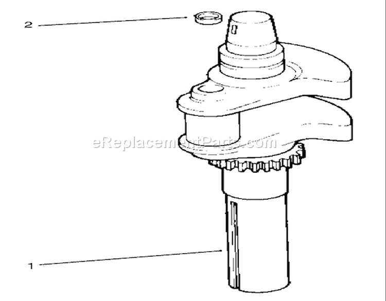 Crankshaft Assembly Diagram and Parts List for 72116 230000001-230999999 - 2003 Toro Lawn Tractor