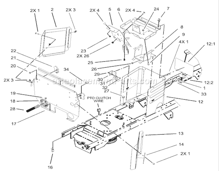 Hoodstand and Firewall Assembly Diagram and Parts List for 72116 230000001-230999999 - 2003 Toro Lawn Tractor