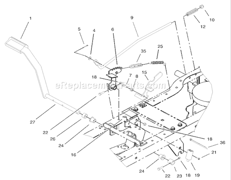 Hydro Brake Assembly Diagram and Parts List for 72116 230000001-230999999 - 2003 Toro Lawn Tractor