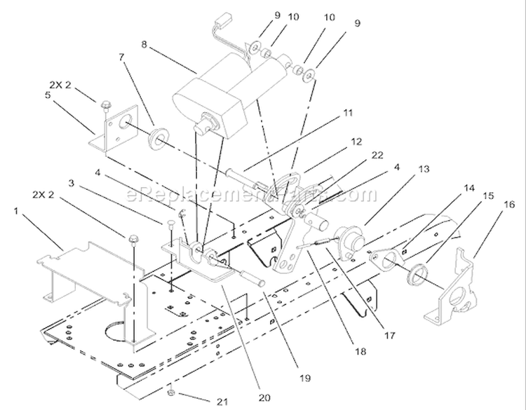 Power Lift Assembly Diagram and Parts List for 72116 230000001-230999999 - 2003 Toro Lawn Tractor