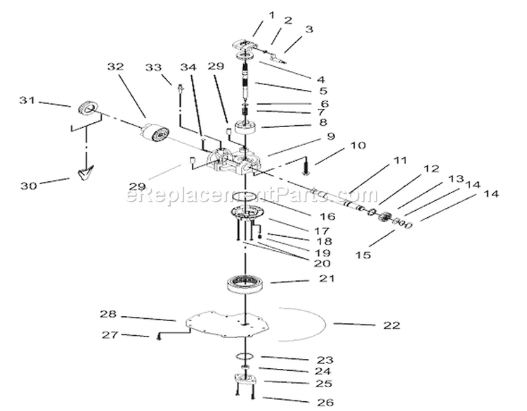 Cylinder Block Assembly Diagram and Parts List for 72116 230000001-230999999 - 2003 Toro Lawn Tractor