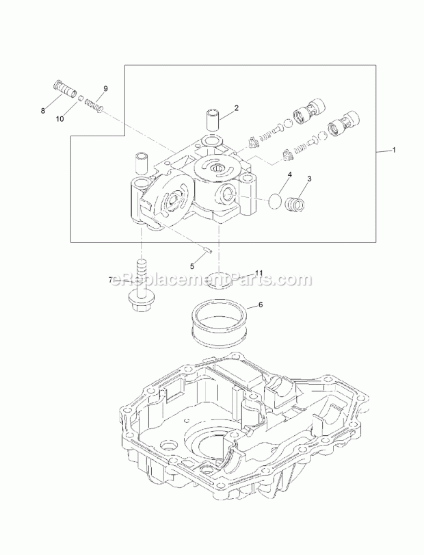 Center Case Assembly Transmission Assembly No Diagram and Parts List for 74585 316000001-316999999 Toro Lawn Mower