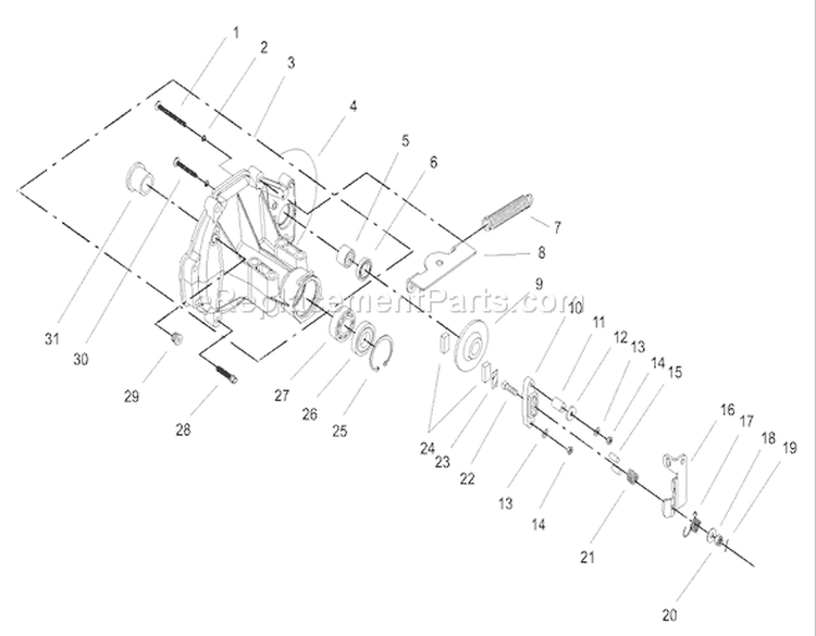 Page C Diagram and Parts List for 72200 230000001-230999999 - 2003 Toro Lawn Tractor