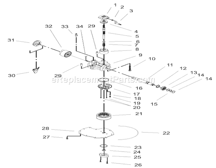 Cylinder Block Assembly Diagram and Parts List for 72200 230000001-230999999 - 2003 Toro Lawn Tractor