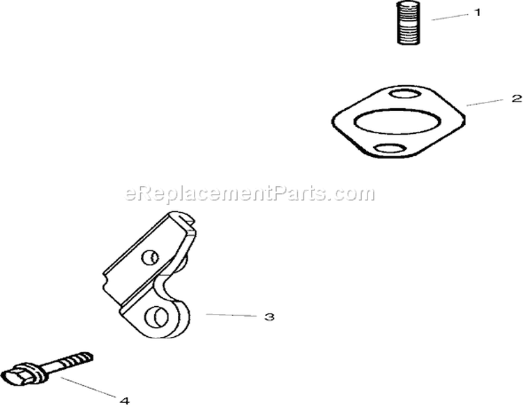 Exhaust Diagram and Parts List for 72200 250000001-250999999 - 2005 Toro Lawn Tractor
