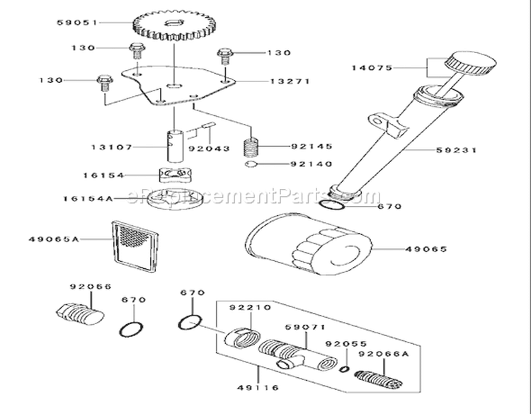 Lubrication Equipment Diagram and Parts List for 72201 230000001-230999999 - 2003 Toro Lawn Tractor