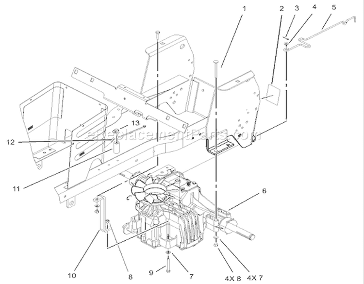 Hydro Transaxle Assembly Diagram and Parts List for 72202 230000001-230999999 - 2003 Toro Lawn Tractor
