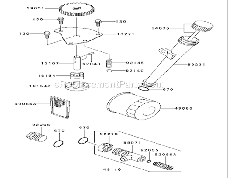 Lubrication Equipment Diagram and Parts List for 72202 230000001-230999999 - 2003 Toro Lawn Tractor