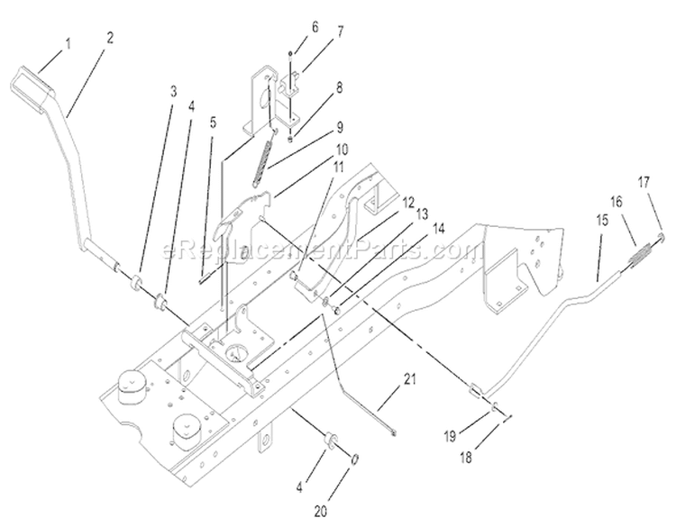 Brake Assembly Diagram and Parts List for 72202 230000001-230999999 - 2003 Toro Lawn Tractor