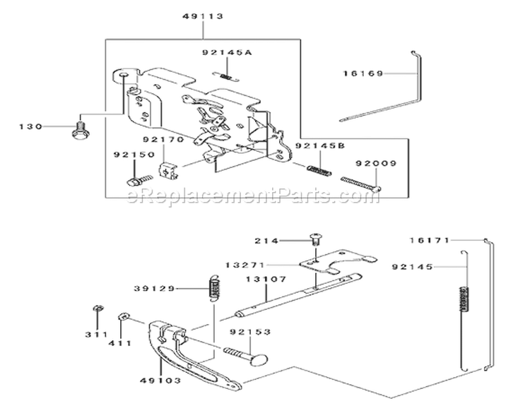 Control Equipment Assembly Diagram and Parts List for 72202 230000001-230999999 - 2003 Toro Lawn Tractor
