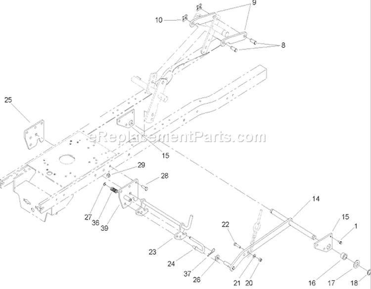 Lift Assembly Diagram and Parts List for 72200 240000001-240999999 - 2004 Toro Lawn Tractor