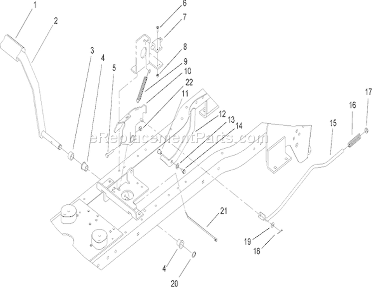 Brake Assembly Diagram and Parts List for 72200 250000001-250999999 - 2005 Toro Lawn Tractor