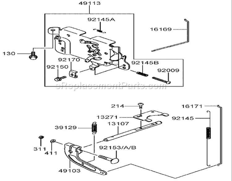 Control Equipment Assembly Diagram and Parts List for 72201 240000001-240999999 - 2004 Toro Lawn Tractor