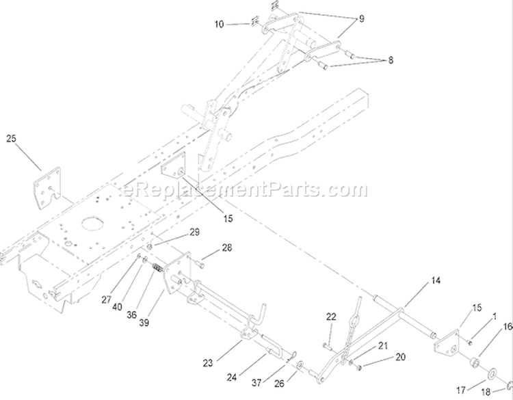 Lift Assembly Diagram and Parts List for 72211 260000001-260999999 - 2006 Toro Lawn Tractor