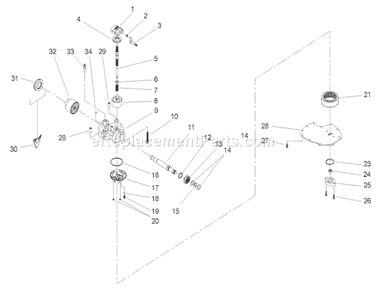 Cylinder Block Diagram and Parts List for 72212 250000001-250999999 - 2005 Toro Lawn Tractor