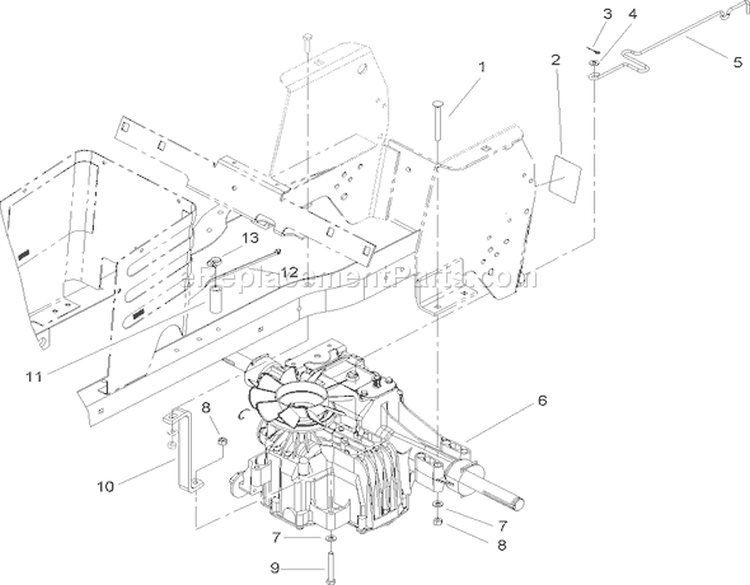 Hydro Transaxle Assembly Diagram and Parts List for 72212 250000001-250999999 - 2005 Toro Lawn Tractor