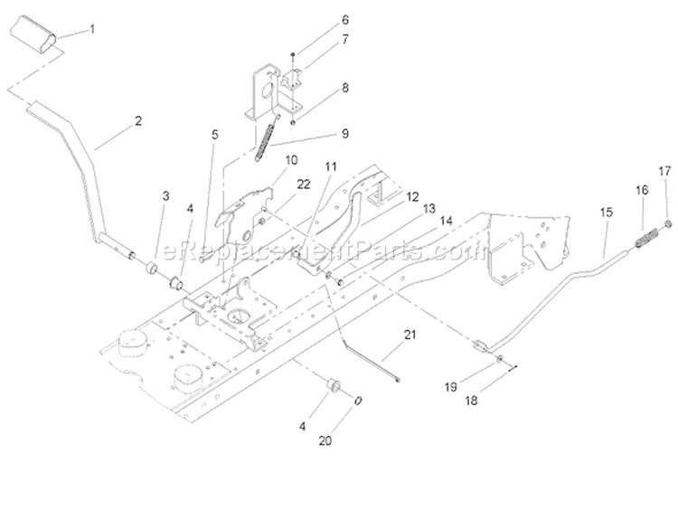 Brake Assembly Diagram and Parts List for 72212 250000001-250999999 - 2005 Toro Lawn Tractor