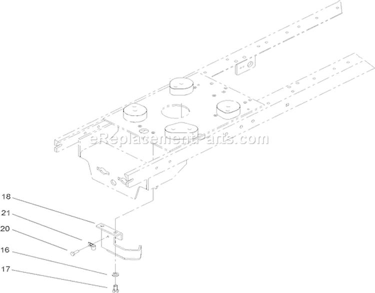 PTO Stop Assembly Diagram and Parts List for 72212 250000001-250999999 - 2005 Toro Lawn Tractor