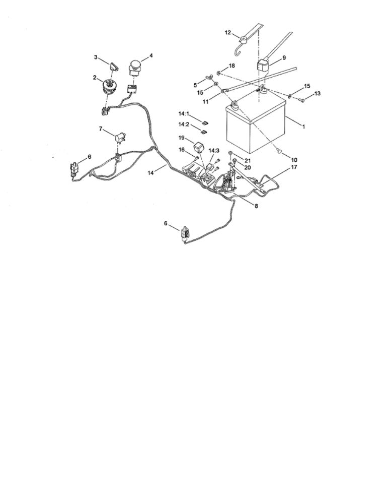Electrical Assembly Diagram and Parts List for 74373 290004013 AND UP Toro Lawn Mower