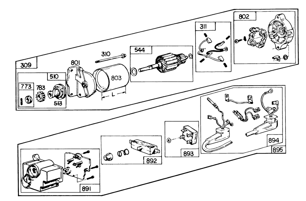 Starter Motor Kit Model No. 37-4630 (Optional) Diagram and Parts List for 38150 5000001 - 5999999 Toro Snow Blower