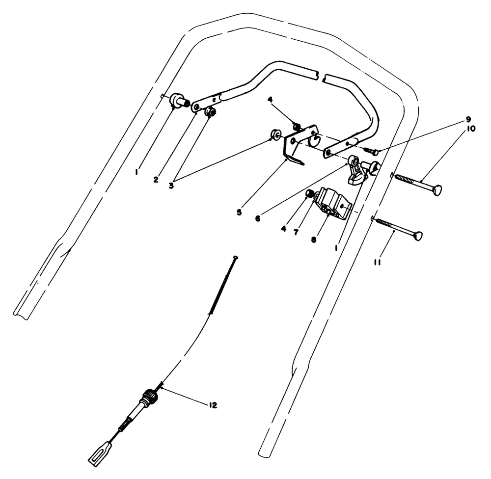 Traction Control Assembly Diagram and Parts List for 20718C 6000001 - 6999999 Toro Lawn Mower