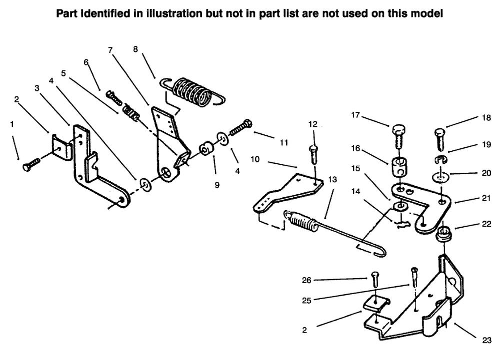 Governor Diagram and Parts List for 73422 6900001 - 6999999 Toro Lawn Tractor