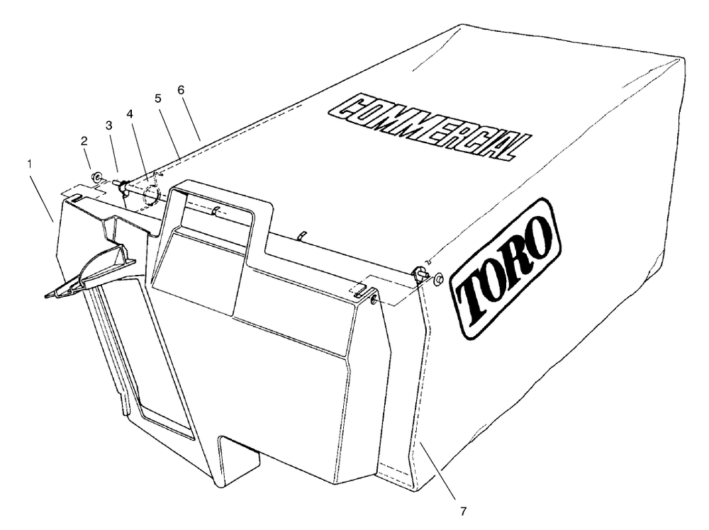 Grass Bag Assembly No.11-5609 Diagram and Parts List for 22031 6900001 - 6999999 Toro Lawn Mower