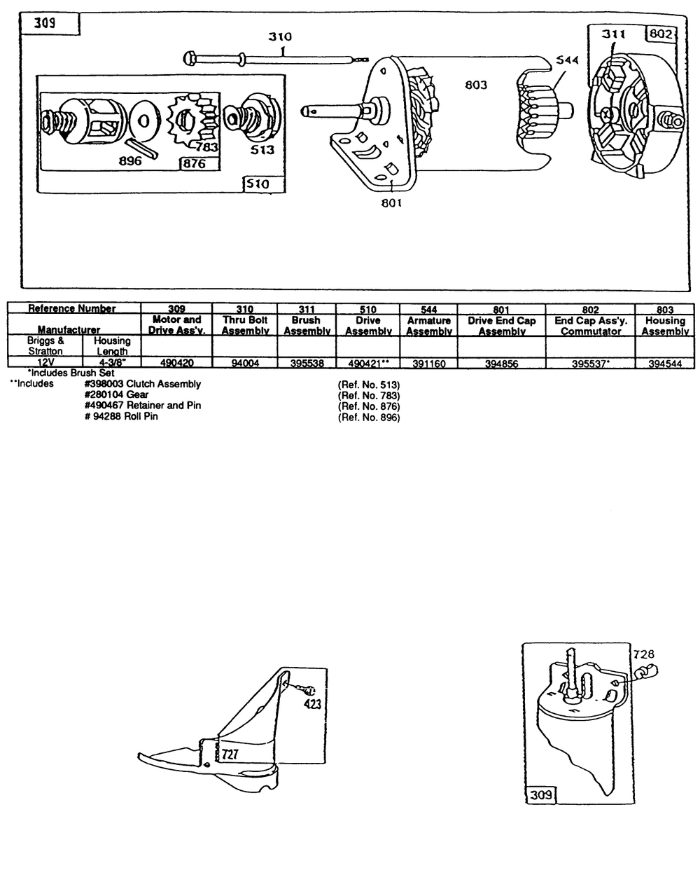 Engine Briggs And Stratton Model 281707-0226-01 Diagram and Parts List for 32-120EA1 1000001 - 1999999 Toro Lawn Tractor
