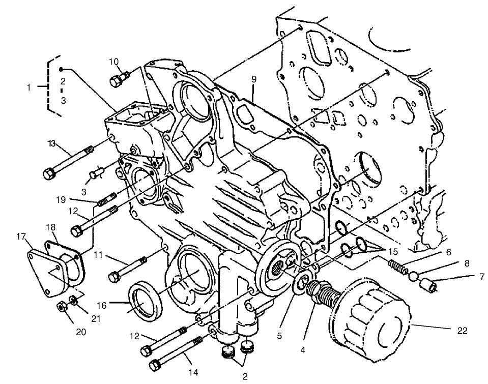 Gear Case Assembly Diagram and Parts List for 22303TE 990001 - 999999 Toro Lawn Tractor Accessories