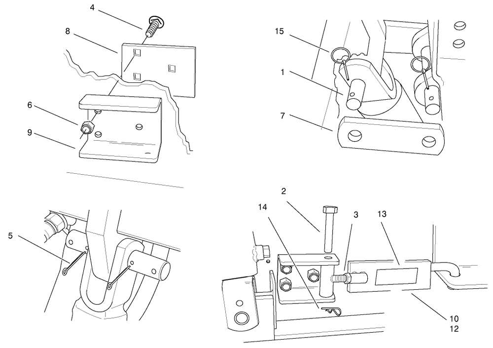 Miscellaneous Assembly Diagram and Parts List for 22412 990001 - 999999 Toro Lawn Tractor Accessories