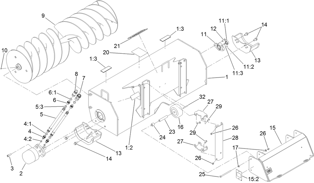 Trench Filler Assembly Diagram and Parts List for 22472 404320000 - 999999999 Toro Lawn Tractor Accessories