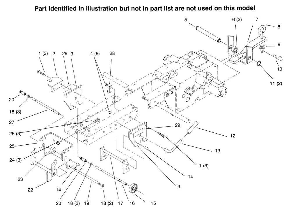 Hitches Diagram and Parts List for 73402 6900001 - 6999999 Toro Lawn Tractor