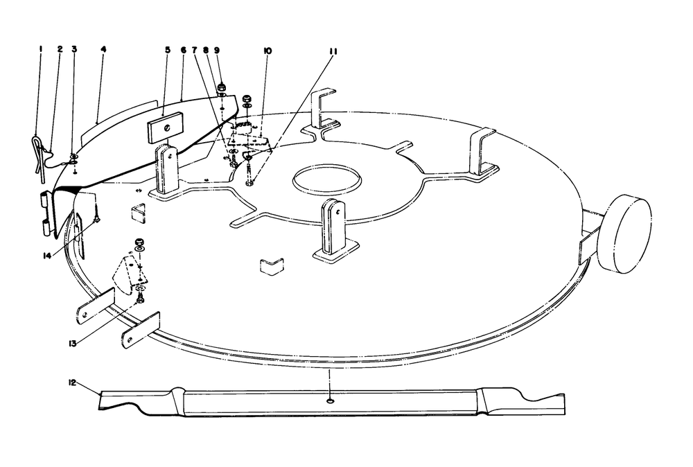 Mulcher Kit Model 59155 (Optional) Diagram and Parts List for 56138 5000001 - 5999999 Toro Lawn Tractor
