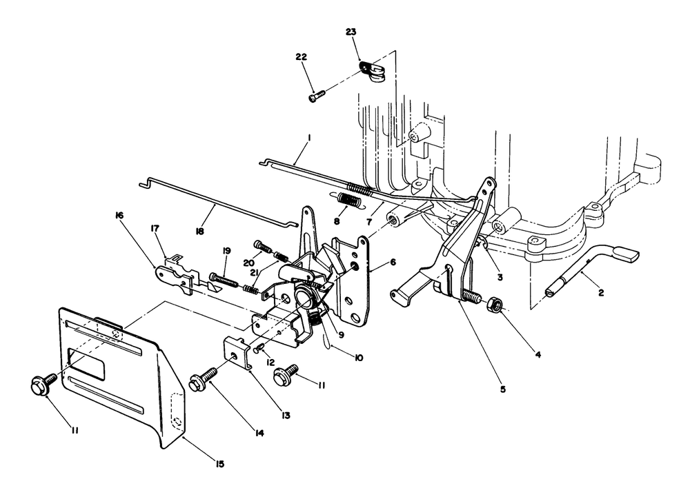 Governor Assembly Diagram and Parts List for 20628C 8000001 - 8999999 Toro Lawn Mower