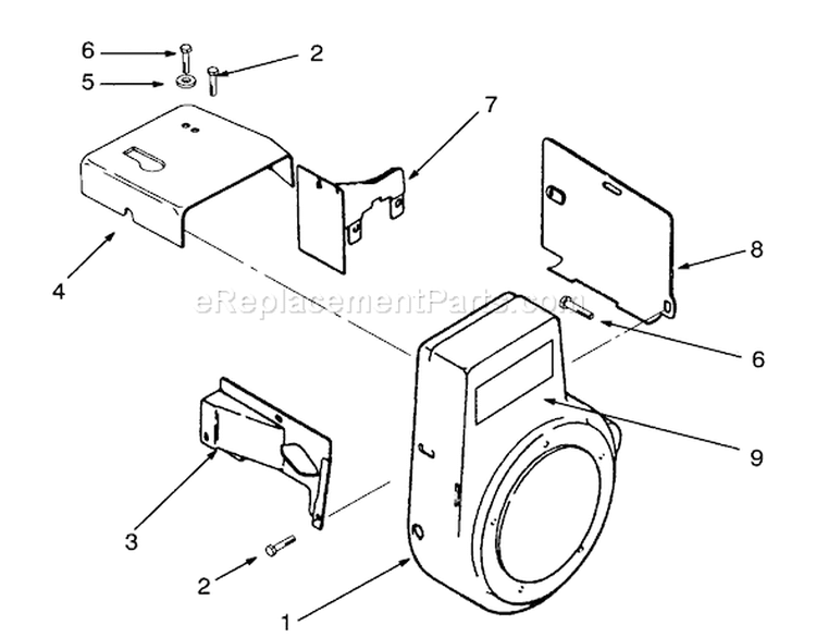 Baffles And Shrouds Diagram and Parts List for 73320 3900001-3999999 - 1993 Toro Lawn Tractor