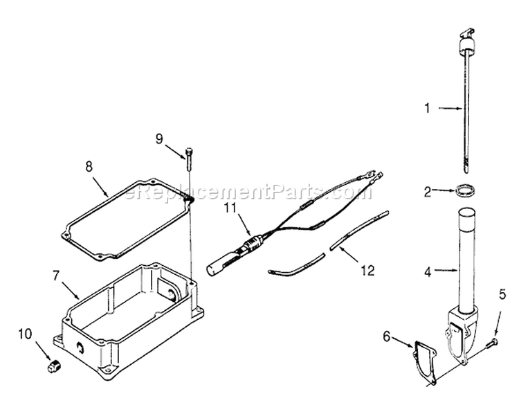 Oil Pan And Dipstick Diagram and Parts List for 73320 3900001-3999999 - 1993 Toro Lawn Tractor