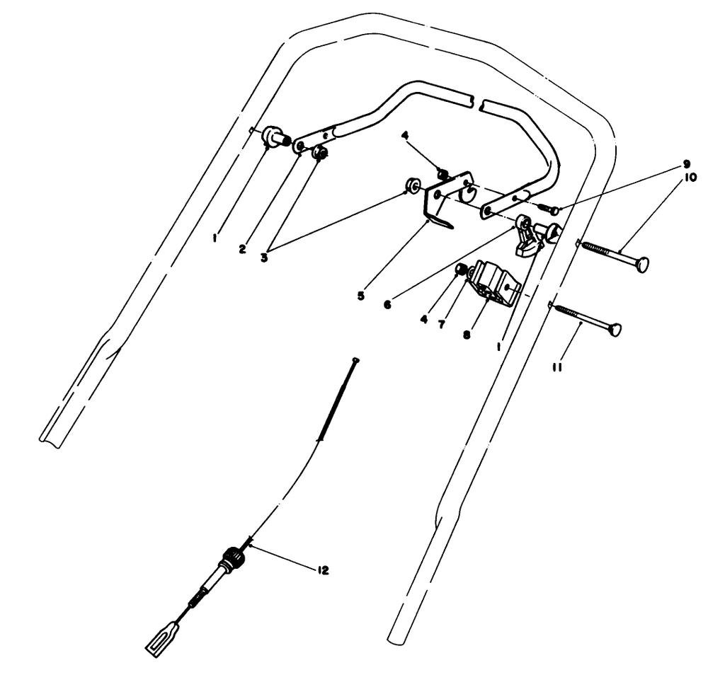 Traction Control Assembly Diagram and Parts List for 20627C 7000001 - 7999999 Toro Lawn Mower