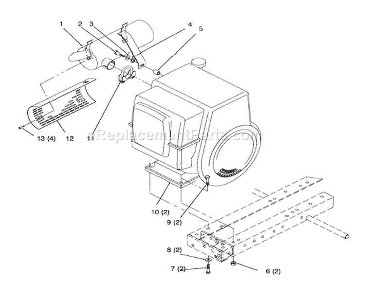 Engine Diagram and Parts List for 73363 6900001-6999999 - 1996 Toro Lawn Tractor