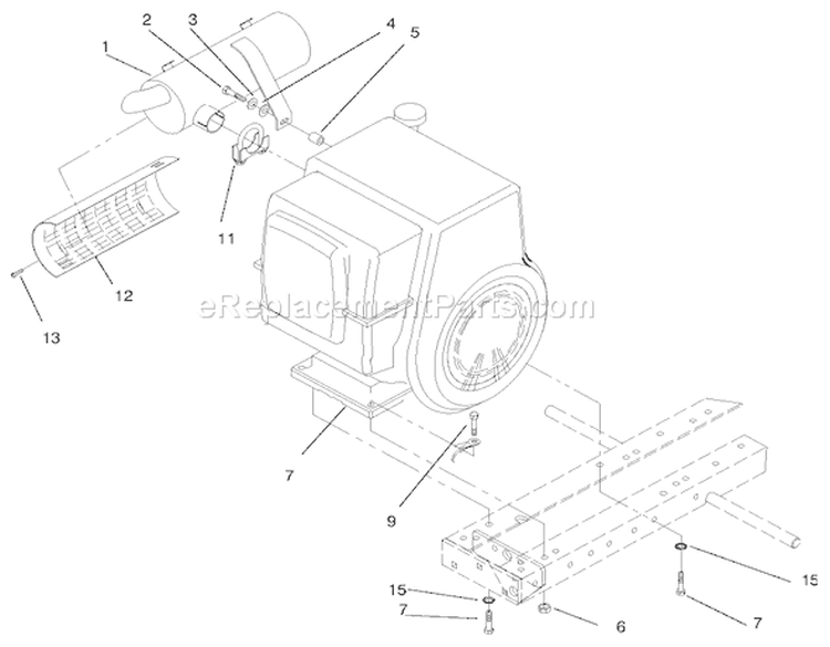 Engine Assembly Diagram and Parts List for 73363 7900001-7999999 - 1997 Toro Lawn Tractor