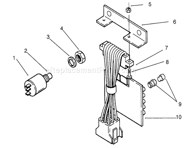 Electrical System Diagram and Parts List for 73380 3900001-3999999 - 1993 Toro Lawn Tractor
