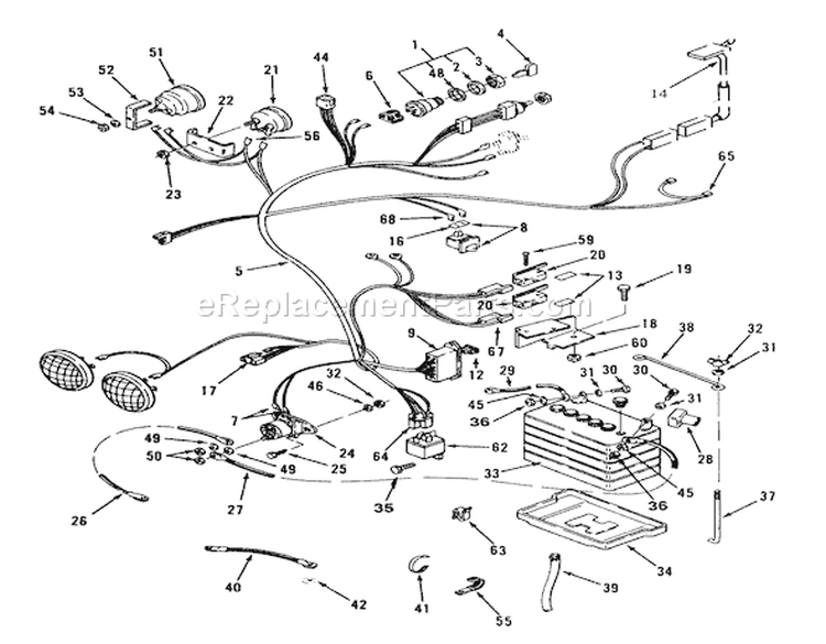 Page K Diagram and Parts List for 73380 3900001-3999999 - 1993 Toro Lawn Tractor