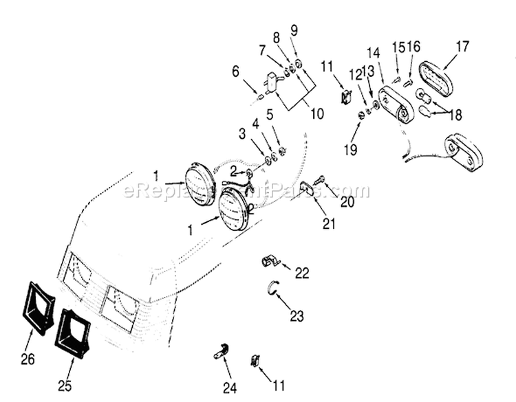 Page L Diagram and Parts List for 73380 3900001-3999999 - 1993 Toro Lawn Tractor