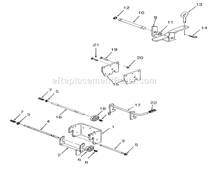 Hitches Diagram and Parts List for 73400 3900001-3999999 - 1993 Toro Lawn Tractor