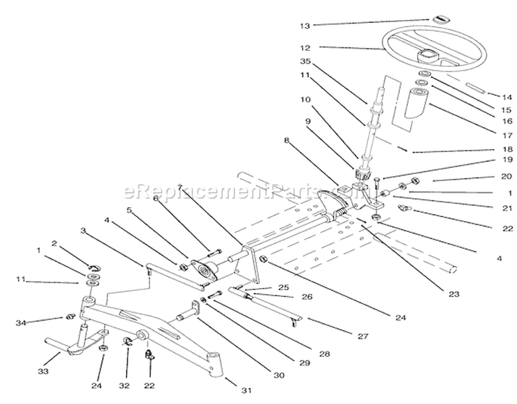 Page R Diagram and Parts List for 73400 4900001-4999999 - 1994 Toro Lawn Tractor